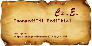 Csongrádi Ezékiel névjegykártya